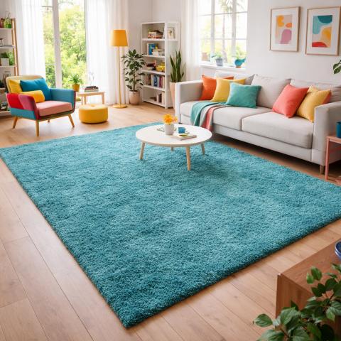 Tapis à poils longs UNI L Ecru