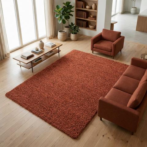Tapis rond UNI L Orange